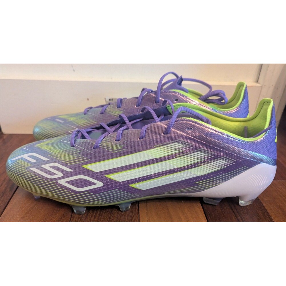 Adidas F50 Elite FG ‘Purple Rush/Lucid Lemon’ Soccer Cleat Men Sz 10.5